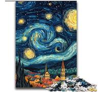 Rompecabezas de 2000 Piezas para Adultos y Adolescentes: Cielo Nocturno de Van Gogh, un Juego desafiante para Toda la Familia Una Obra de Arte para Mayores de 14 años 70x100cm