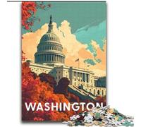 Rompecabezas de 2000 Piezas para Adultos y Adolescentes del Capitolio de Washington Ayuda a ejercitar el Cerebro Juguetes adictivos para Cultivar la Paciencia Decoración 70x100cm