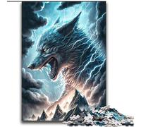 Rompecabezas de 2000 Piezas para Adultos y Adolescentes, diseño de Lobo y Nebulosa cósmica, Juegos educativos, decoración del hogar, Regalo de cumpleaños, Regalos para Mayores de 14 años, 70x100cm