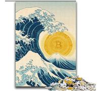 Rompecabezas de 2000 Piezas para Adultos y Adolescentes El Logotipo de Bitcoin Ayuda a ejercitar el Cerebro Juguetes adictivos para Cultivar la Paciencia Interacción Entre Padres e Hijos 70x100cm