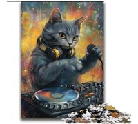 Rompecabezas de 2000 Piezas para Adultos y Adolescentes, Gato Jugando a DJ, desafío de Inteligencia Cerebral, Juguetes adictivos, Regalo Divertido para Mayores de 14 años, 70x100cm