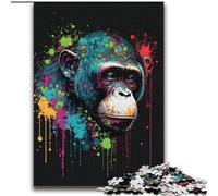 Rompecabezas de 2000 Piezas para Adultos y Adolescentes Monkey Paint Staycation Kill Time con Piezas aleatorias Totalmente entrelazadas, 70x100cm