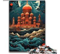 Rompecabezas de 2000 Piezas Taj Mahal navegando sobre Olas para Adultos y Adolescentes Divertido Juego de decoración de Pared, cumpleaños y Navidad (70x100cm)