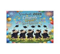 Rompecabezas de 300 piezas con diseño de ovejas de graduación de felicitaciones para adultos, rompecabezas impresos de madera para celebración, graduación, clase de 2026, decoración de patrón para