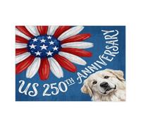 Rompecabezas de 300 piezas con diseño de perro de los Grandes Pirineos del 250 aniversario para adultos, rompecabezas de madera de la independencia del 4 de julio, decoraciones patrióticas impresas