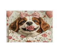 Rompecabezas de 300 piezas con diseño de perro San Bernardo para el día de San Valentín, rompecabezas de madera con letras de amor, decoración impresa para entretenimiento creativo