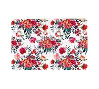 Rompecabezas de 300 Piezas con Ramos Florales Brillantes, Elegantes, Rojos y Azul Marino para Adultos. Rompecabezas de Madera para Adultos Mayores.