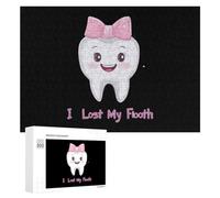 Rompecabezas de 300 piezas con texto en inglés "I Lost My First Tooth" para actividades familiares y adultos, decoración del hogar, 300 piezas