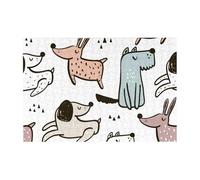 Rompecabezas de 300 Piezas de Animales Lindos, Perros y Cachorros para Adultos. Rompecabezas de Madera para Adultos Mayores.