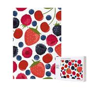 Rompecabezas de 300 Piezas de Bayas maduras y frambuesas con Caja para Adultos. Rompecabezas de Madera.