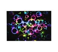 Rompecabezas de 300 Piezas de Burbujas de arcoíris para Adultos: Rompecabezas de Madera para Adultos Mayores