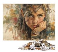 Rompecabezas de 300 Piezas de Guerrero Encantado para Adultos, Ideal para Halloween, decoración única para el hogar y Regalos (40 x 28 cm).