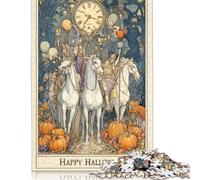 Rompecabezas de 300 Piezas de Halloween para Adultos, Rompecabezas de Madera, decoración del hogar, 40 x 28 cm.