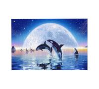 Rompecabezas de 300 Piezas de la Manada de orcas para Adultos: Rompecabezas de Madera para Adultos Mayores