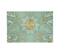 Rompecabezas de 300 Piezas de Mandala Celta Suave en Verde Salvia y Dorado para Adultos. Rompecabezas de Madera para Adultos Mayores.