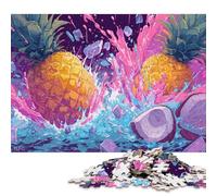 Rompecabezas de 300 Piezas de piña salpicada para Adultos, Ideal para Halloween, decoración única para el hogar y Regalos, 300 Piezas (40 x 28 cm)