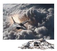 Rompecabezas de 300 Piezas de un avión en Las Nubes con explosión para Adultos y Adolescentes. Regalos de Nochebuena. 300 Piezas (40 x 28 cm).