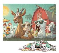 Rompecabezas de 300 Piezas Farmland Fun Barnyard Buddies para Adultos, Rompecabezas de 300 Piezas, Rompecabezas de desafío difícil (40 x 28 cm)