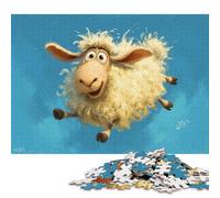 Rompecabezas de 300 Piezas Ovejas Alegres Volando para Adultos, Rompecabezas, Juego Educativo, Juguete de desafío, 300 Piezas (40 x 28 cm)
