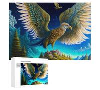 Rompecabezas de 300 piezas para adolescentes, águila dorada que se eleva hacia el cielo, juguetes de bricolaje, una obra de arte como regalo para toda la familia, 300 piezas