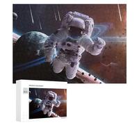 Rompecabezas de 300 piezas para adolescentes, astronauta flotando en el espacio, 1 rompecabezas para adultos, juegos de relajación, mejora la memoria para cumpleaños, Navidad, 300 piezas