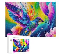 Rompecabezas de 300 piezas para adolescentes, coloridos rompecabezas de pintura de colibrí para adultos, juegos divertidos, regalo de cumpleaños, regalos únicos de cumpleaños y Navidad, 300 piezas