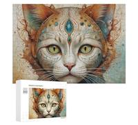 Rompecabezas de 300 piezas para adolescentes, diseño de gato de fantasía, juegos de relajación, desafío difícil, regalos únicos para cumpleaños y Navidad, 300 piezas