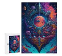 Rompecabezas de 300 piezas para adolescentes Fantasía Cosmic Mask Puzzles para adultos, juego familiar, análisis y lógica, alivio del estrés, regalos, 300 unidades