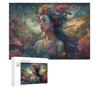 Rompecabezas de 300 piezas para adolescentes, fantasía, floral, diosa, para adultos, juego práctico pero divertido y divertido como regalo para toda la familia, 300 piezas
