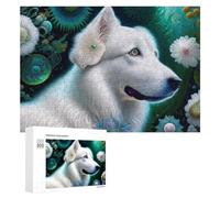 Rompecabezas de 300 piezas para adolescentes, lobo blanco mágico, rompecabezas artístico de fantasía para adultos, juegos relajantes, mejora la memoria, regalos para amigos y familiares, 300 piezas