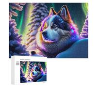 Rompecabezas de 300 piezas para adolescentes, luces del norte, escena nocturna, juguete para decoración de pared, difícil, duro, único, regalo de cumpleaños y Navidad, 300 piezas