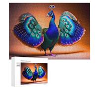 Rompecabezas de 300 piezas para adolescentes, rompecabezas colorido de pavo real que muestra plumaje, rompecabezas para adultos, juegos de relajación, mejora la memoria para cumpleaños, Navidad, 300