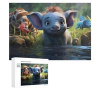 Rompecabezas de 300 piezas para adolescentes, rompecabezas de aventura en la selva, elefante, jirafa, pájaros, juego práctico para mejorar la memoria para cumpleaños, Navidad, 300 piezas