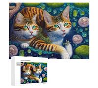 Rompecabezas de 300 piezas para adolescentes, rompecabezas de aventuras de gatos submarinos para adultos, juguete para decoración de pared, decoración perfecta desafiante para completar 300 piezas