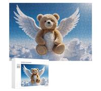 Rompecabezas de 300 piezas para adultos, ángel de peluche, oso de peluche, juguete para adolescentes, juego práctico para mejorar la memoria interacción entre padres e hijos, 300 piezas