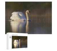 Rompecabezas de 300 piezas para adultos con reflejo de cisne, lago, naturaleza, juego familiar, difícil y difícil como regalo para toda la familia, 300 piezas
