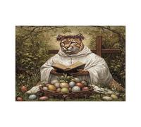 Rompecabezas de 300 piezas para adultos, diseño de animales vintage, huevos cruzados, decoración de patrones navideños para entretenimiento en el hogar