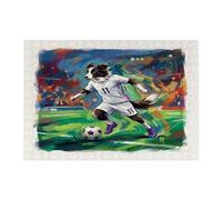 Rompecabezas de 300 piezas para adultos, diseño de perro Border Collie de fútbol 2026, rompecabezas de madera, decoración impresa deportiva para entretenimiento creativo