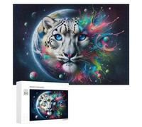 Rompecabezas de 300 piezas para adultos, diseño de planeta tigre colorido, juego familiar, difícil y difícil como regalo para toda la familia, 300 piezas