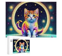 Rompecabezas de 300 piezas para adultos, portal de gatitos cósmicos, juego familiar, difícil y difícil como regalo para toda la familia, 300 piezas