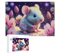 Rompecabezas de 300 piezas para adultos, rompecabezas de ratón de jardín encantado para adultos, juegos familiares, regalos para mujeres, interacción entre padres e hijos, 300 piezas
