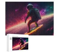 Rompecabezas de 300 piezas para adultos, surfista espacial, aventura cósmica, juego familiar, difícil trato, regalo para toda la familia, 300 piezas
