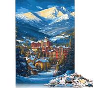 Rompecabezas de 300 Piezas Retiro en la montaña Invernal 2", para Adultos y niños. Rompecabezas de Madera, Juegos educativos, 300 Piezas (40 x 28 cm).