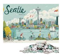 Rompecabezas de 300 Piezas Seattle by The Water para Adultos Mayores de 14 años. 300 Piezas (40 x 28 cm).