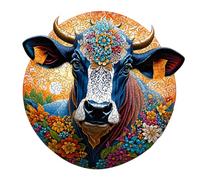 Rompecabezas de 3D - Rompecabezas de Pintada, Rompecabezas 3D de Vacas de Las Tierras Altas - Highland Cow Enigmas | Herramienta artística de colección artística para Ocio, Fiestas de Amigos