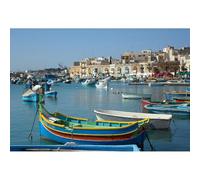 Rompecabezas de 4000 piezas, rompecabezas de barcos coloridos de la bahía de Marsaxlokk, Malta, decoración del hogar