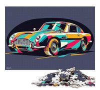 Rompecabezas de 500 Piezas Aston Martin DB5 WPAP para Adultos, Rompecabezas de Madera, excelente cumpleaños para Adultos, 500 Piezas (52 x 38 cm)