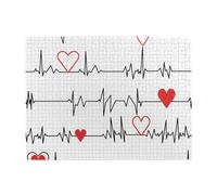 Rompecabezas de 500 Piezas con diseño de electrocardiograma de Enfermeras para Adultos Mayores.