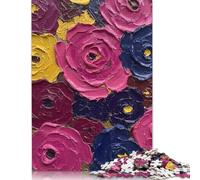 Rompecabezas de 500 Piezas con diseño Floral Abstracto para Adultos | Rompecabezas sostenible | Juegos (52 x 38 cm)