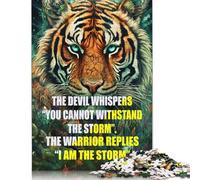 Rompecabezas de 500 Piezas con Frases de El susurro del Diablo, Rompecabezas creativos de Madera para Adultos, Juegos para aliviar el estrés y Regalos navideños únicos. 500 Piezas (52 x 38 cm)